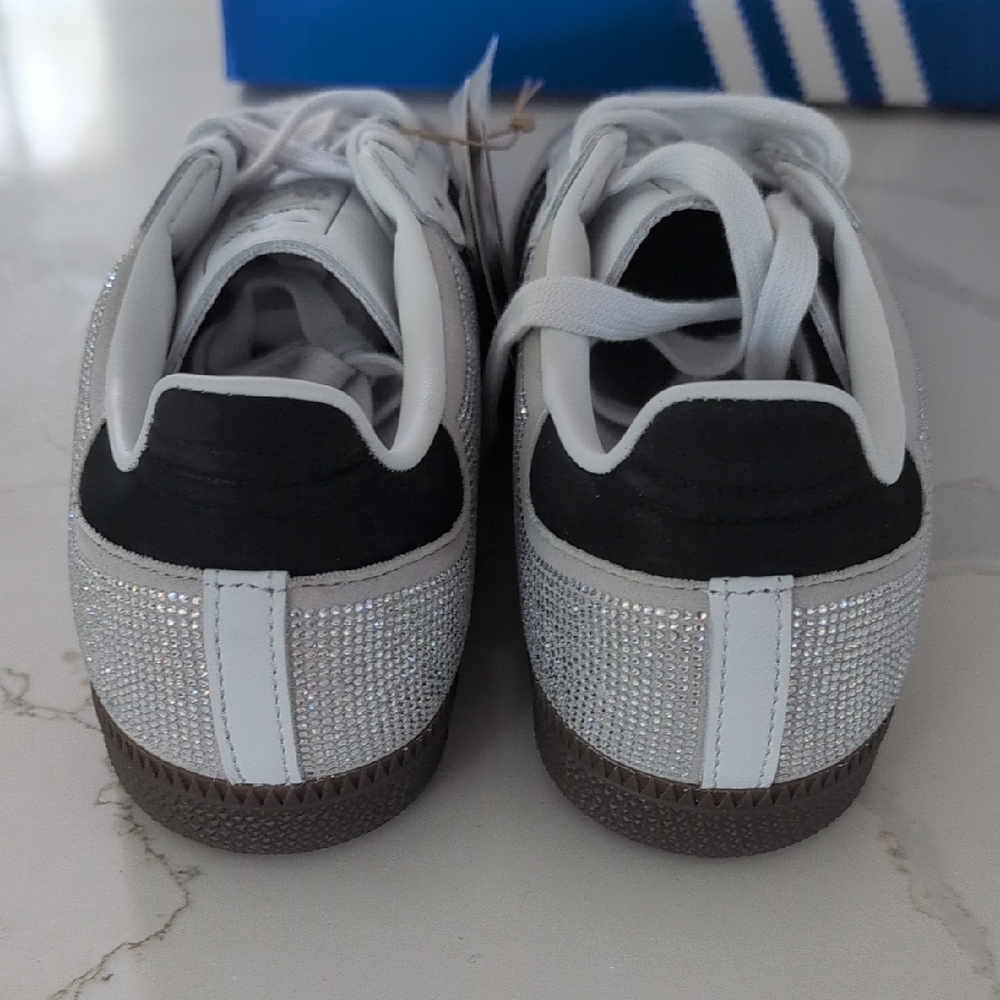 Adidas Glittering Silver and Black Sneakers - Picture 6 of 11